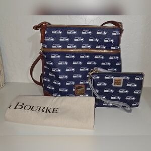 Dooney & Bourke Seattle Seahawks Crossbody and Wristlet Bundle